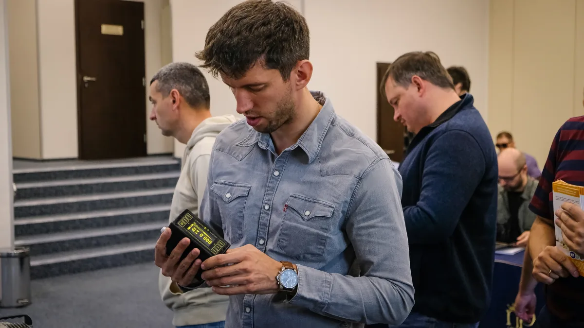 Демонстрация портативного прибора на обучении